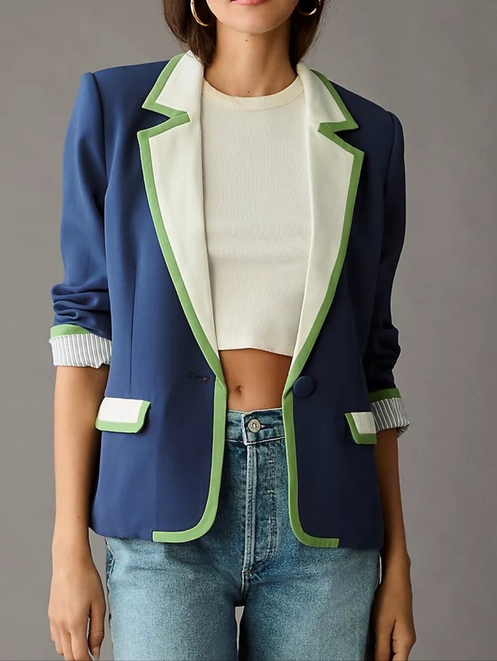 Anthropologie Maeve Women's Size 3X Colorblock Blazer New with Tags